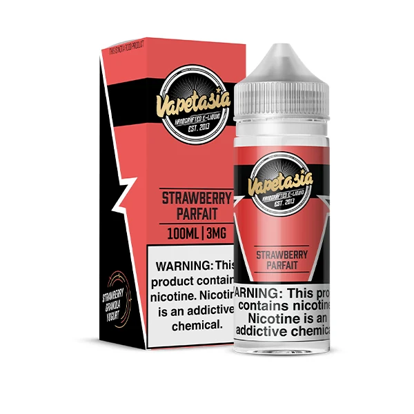Vapetasia 100ml - Strawberry Parfait 3mg