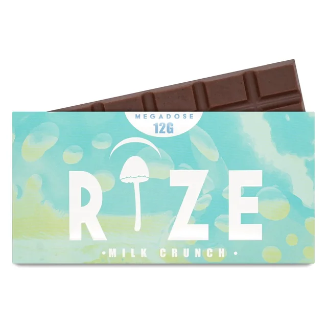 RIZE Chocolate Mushroom Bar - Milk Crunch MEGADOSE 12G (BOX)