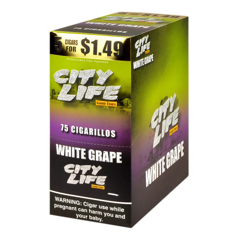 City Life Cigarillos 5 for $1.49 - White Grape