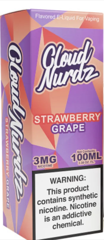 Cloud Nurdz 100mL - Grape Strawberry 6mg