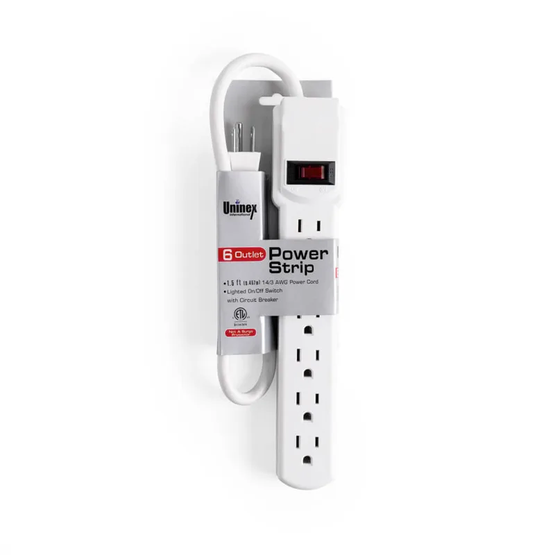 ELECTRIC POWER STRIP 6 OUTLET 1.5FT