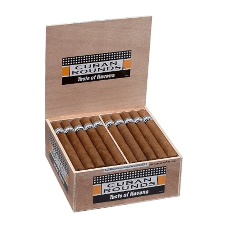 Cuban Rounds Natural · Box of 40 — Churchill