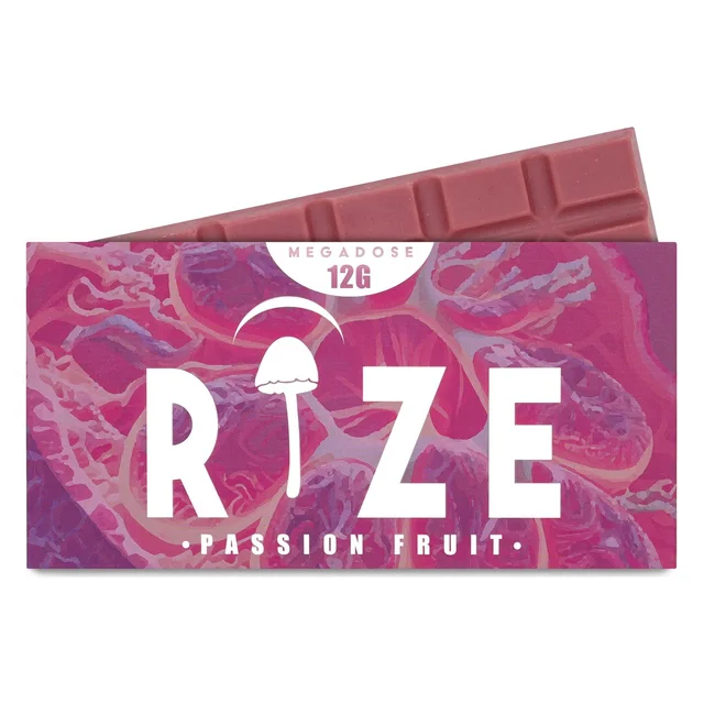 RIZE Chocolate Mushroom Bar - Passion Fruit MEGADOSE 12G (BOX)