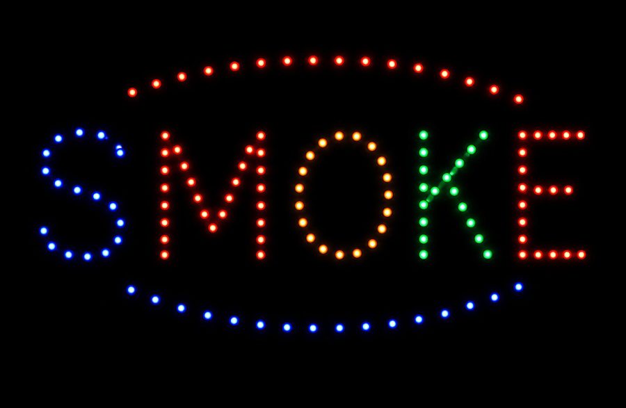 Smoke LED Sign (Multicolor Led Dot)
