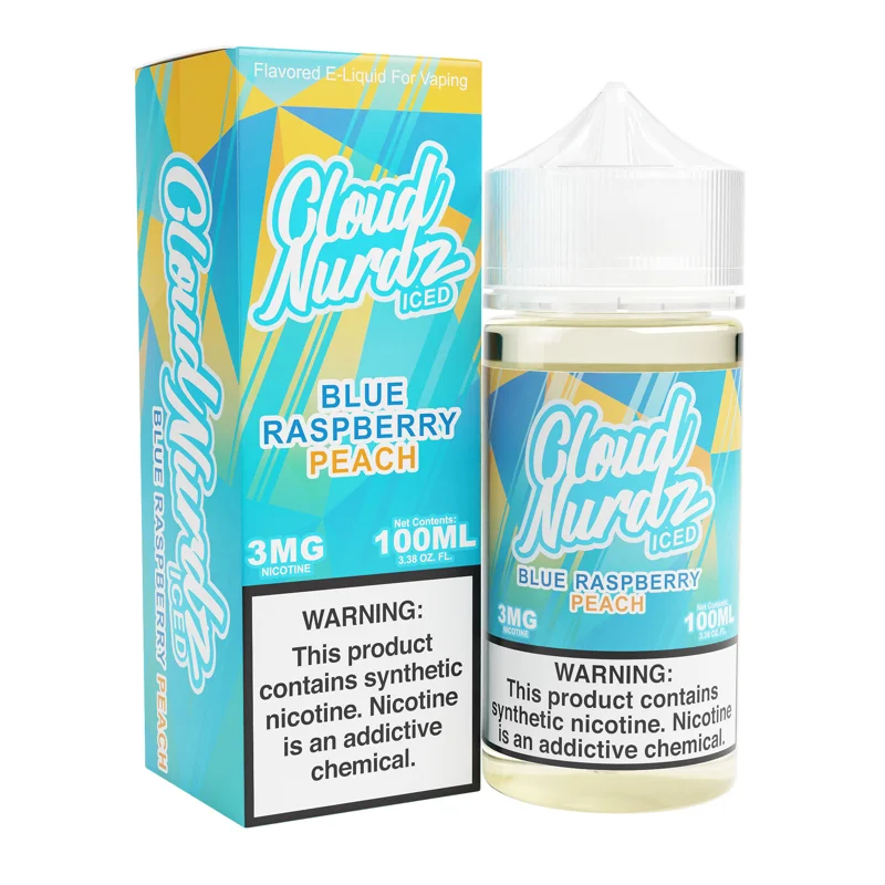 Cloud Nurdz 100mL - Peach Blue Raspberry ICED 3mg