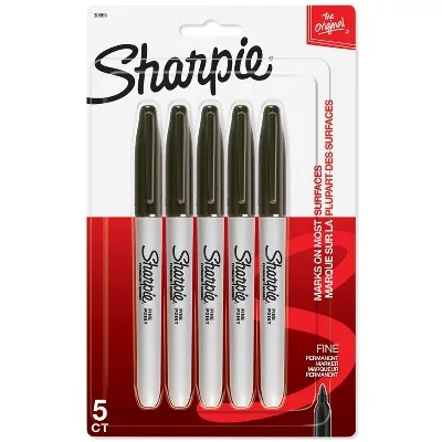 Marker Permanent 5pk - Black