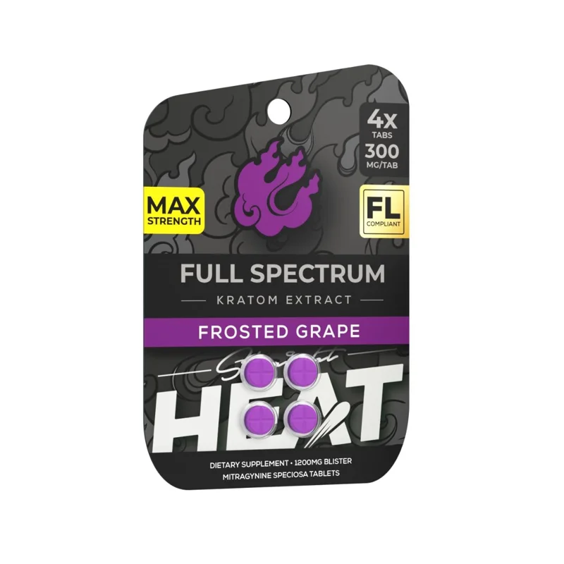 Straight Heat Tablets Straight Heat 300mg Chewable Tablets · 4 ct Blister Card — Frosted Grape