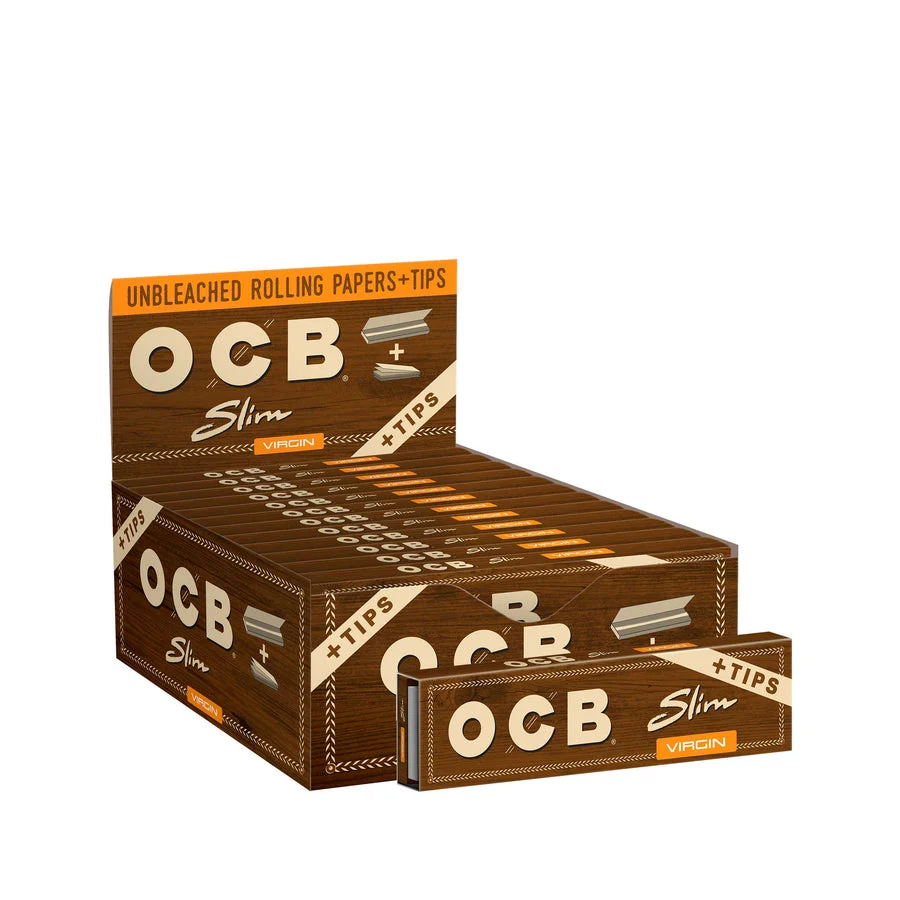 OCB - Unbleached Rolling Paper + Tips King