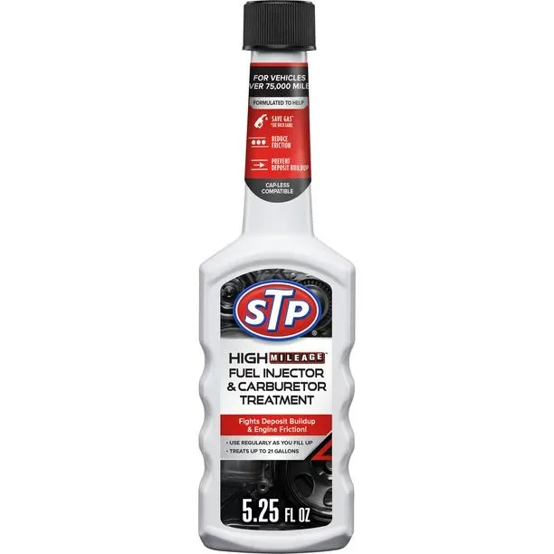 STP - High Mileage Fuel Injector & Carburetor Treatment 5.25oz