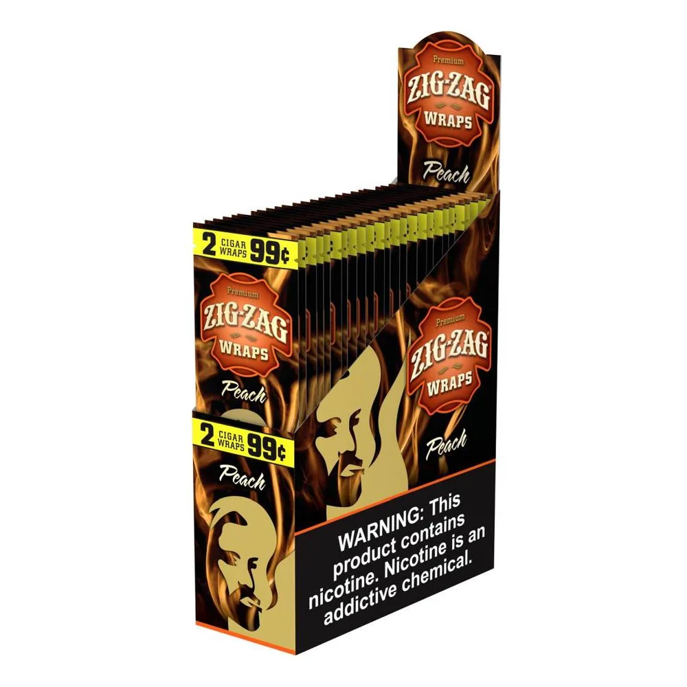 Zig Zag Cigar Wraps - Peach