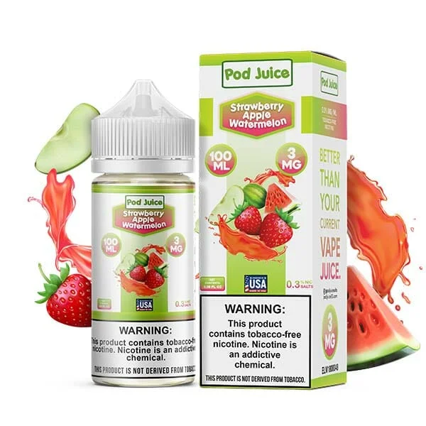 Pod Juice 100mL - Strawberry Apple Watermelon 3MG