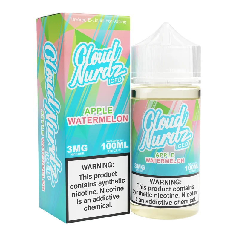 Cloud Nurdz 100mL - Watermelon Apple ICED 3mg