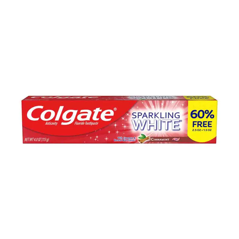 Colgate Toothpaste 60% Free White Cinnamon 2.5oz