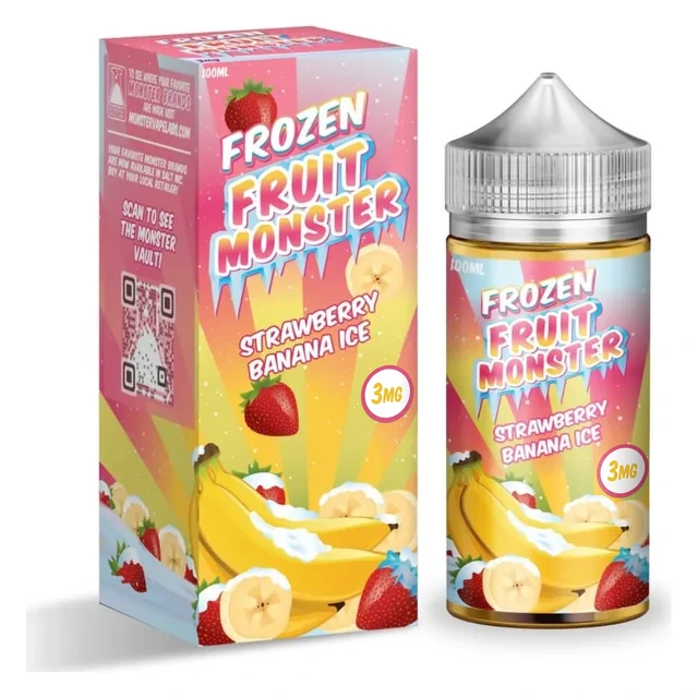 Monster Vape Labs 100mL - Frozen Fruit Monster Strawberry Banana Ice 3mg