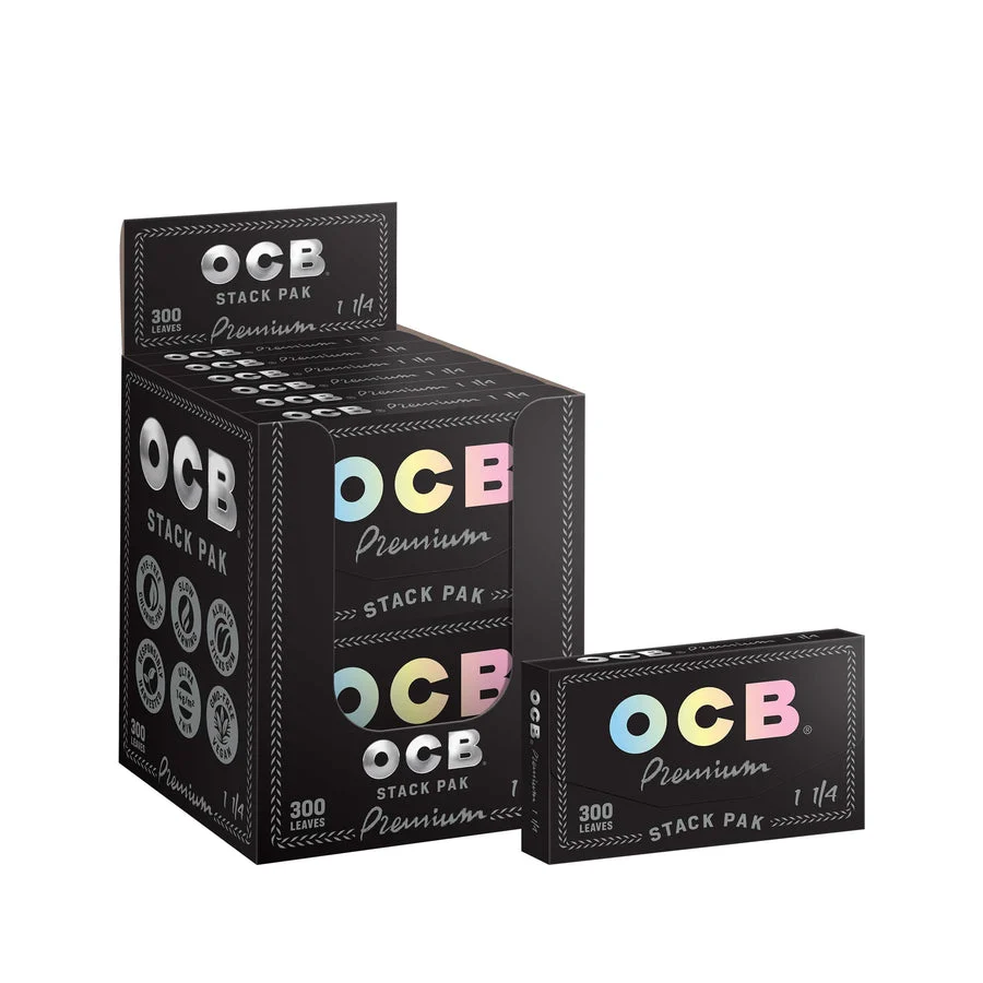 OCB Papers Stack Paks — Premium 1¼ Stack Pak (300 leaves)