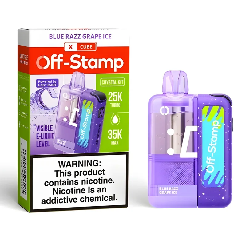 Off-Stamp X Cube 35k Crystal KIT - Blue Razz Grape Ice