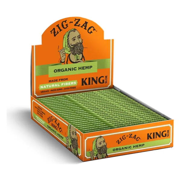 Zig Zag Cigarette Papers- Organic Hemp King Size Slim