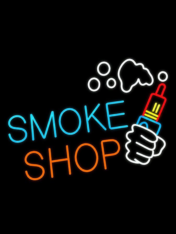 Smoke Shop LED Sign (Vape Graphic)