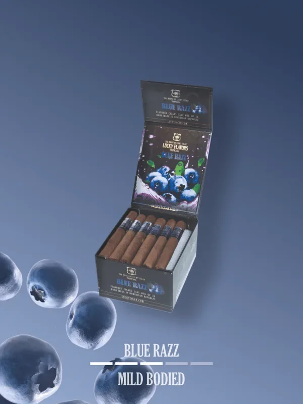 Lucky Cigar · Lucky Flavors Lucky Flavors Robusto · 5 x 42 · Box of 24 — Blue Razz