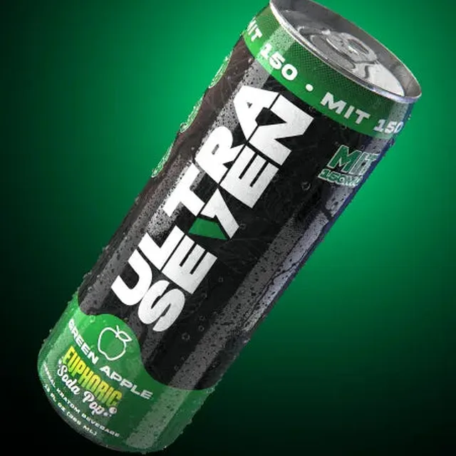 Ultra Seven - Euphoric Soda Pop 12pk - Green Apple