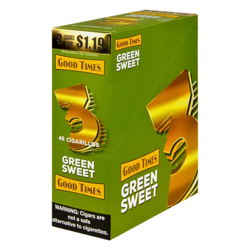 Good Times 45 Cigarillos 3 for $1.19 - Green Sweet