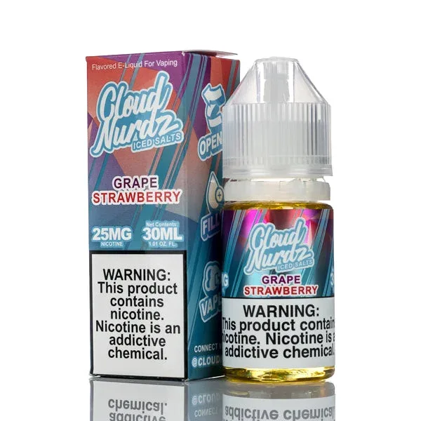 Cloud Nurdz 30ml - Grape Strawberry ICED 25mg