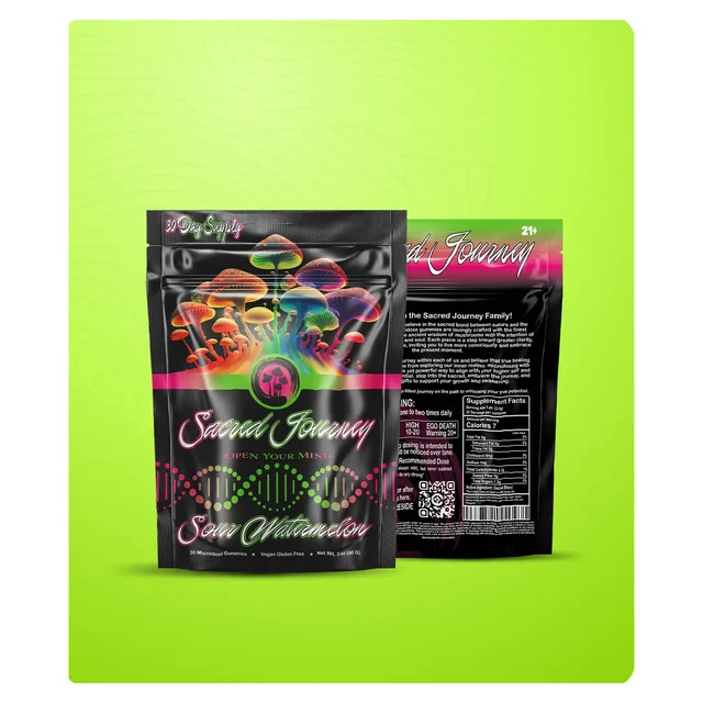 Sacred Journey mushroom gummies & chocolate bars