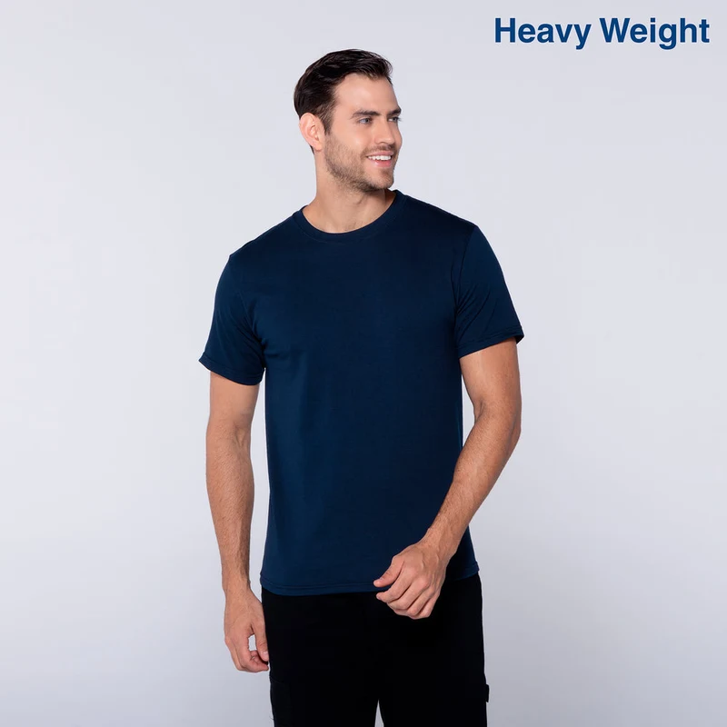 Yazbek C0300 Heavyweight Tee · S–2XL — Navy