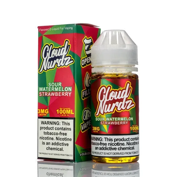 Cloud Nurdz 100ml - Sour Watermelon Strawberry 3mg