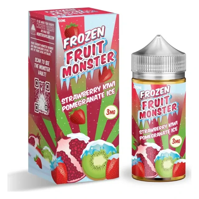 Monster Vape Labs 100mL - Frozen Fruit Monster Strawberry Kiwi Pomegranate Ice 3mg