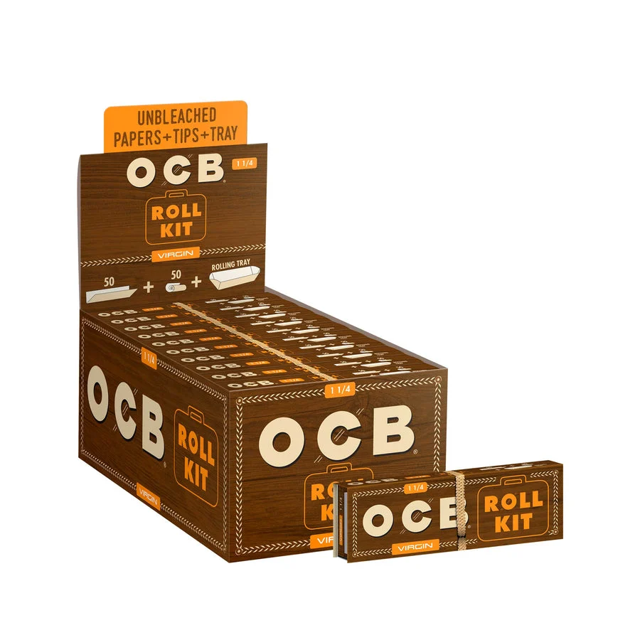 OCB Papers Roll Kits — Unbleached 1¼ Roll Kit