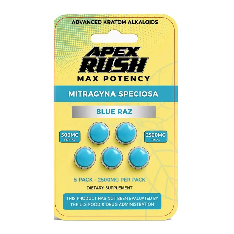 Apex Rush Max Potency mitragyna speciosa tablets