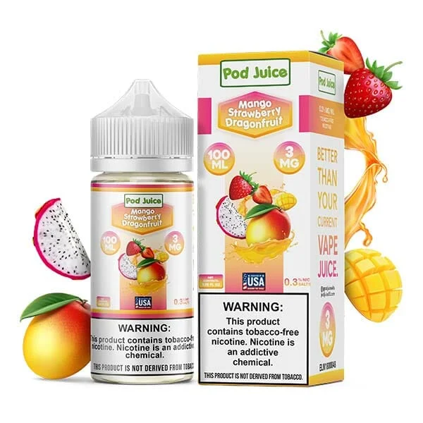 Pod Juice 100mL - Mango Strawberry Dragonfruit 3MG