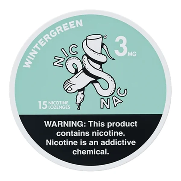 Nic Nac Natural Mints - 15ct Wintergreen 3mg