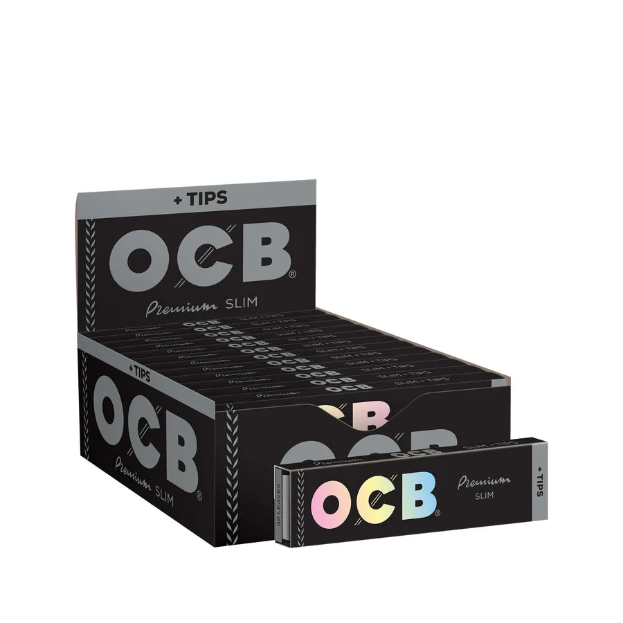 OCB - Premium Paper Slim + Tips 24pk