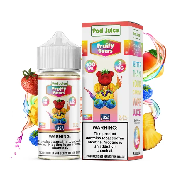 Pod Juice 100mL - Fruity Bears 3MG