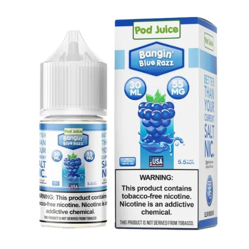 Pod Juice 30mL - Bangin Blue Razz 55mg