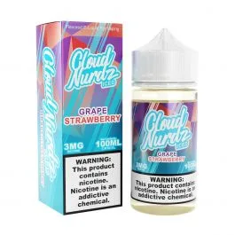 Cloud Nurdz 100mL - Grape Strawberry ICED 6mg