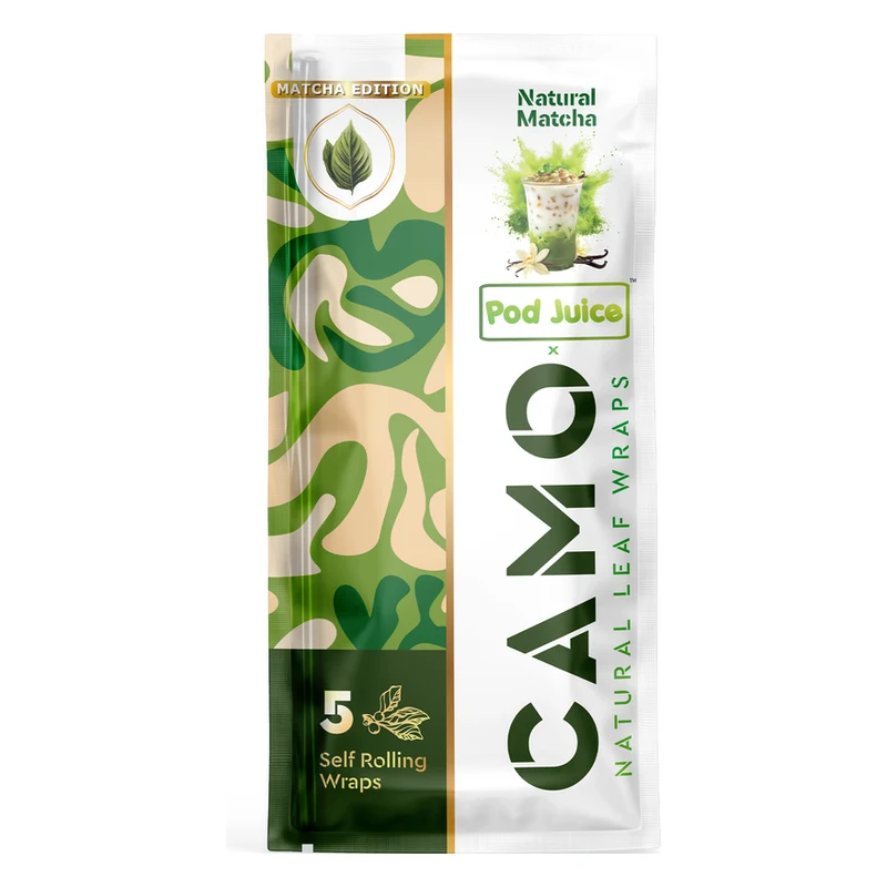 Camo Natural Leaf Wraps Camo Matcha Series Wraps · 25 ct — Natural Matcha