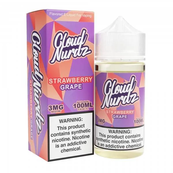 Cloud Nurdz 100mL - Grape Strawberry 3mg
