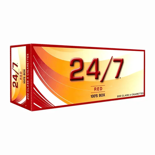 24/7 100's Box Cartons — Red