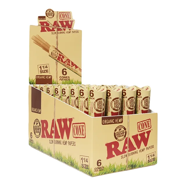 RAW Cones Organic Hemp Cones — Organic Hemp 1¼ Cones