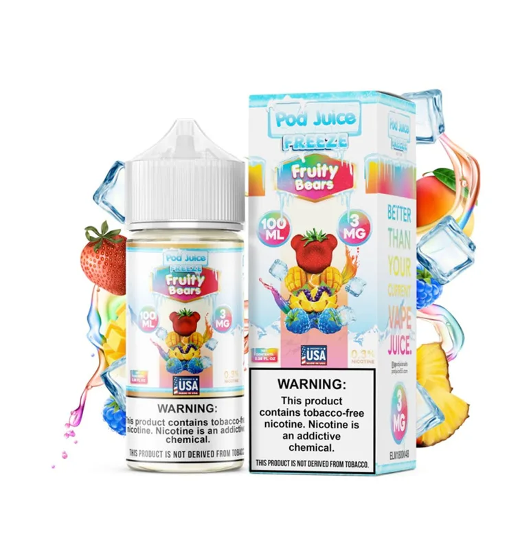 Pod Juice 100mL - Fruity Bears FREEZE 6MG