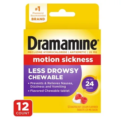 Dramamine - Motion Sickness - Chewable (12ct/box)