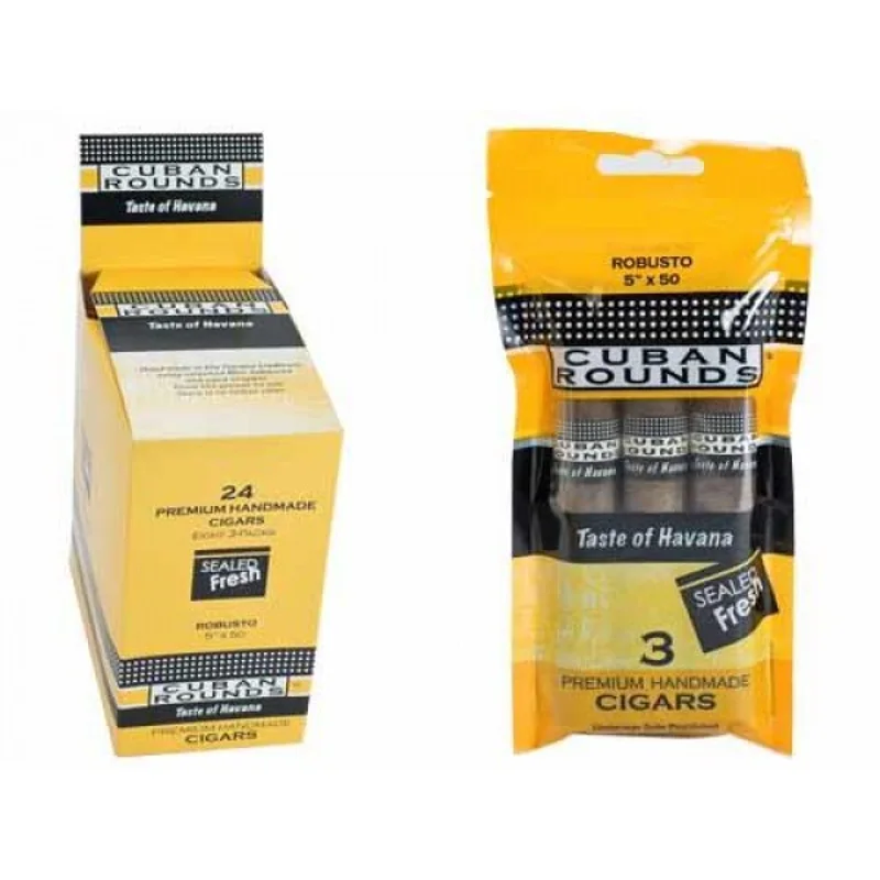 Cuban Rounds - Robusto Natural Resealable Fresh Packs 24 Cigars