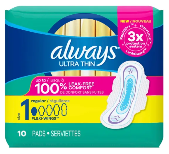 Always - Ultra Thin Reg w/Wings - 10ct