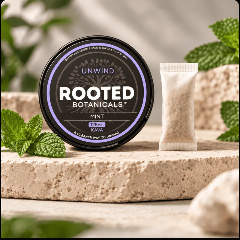 Rooted Botanicals Unwind 125mg KAVA - Mint