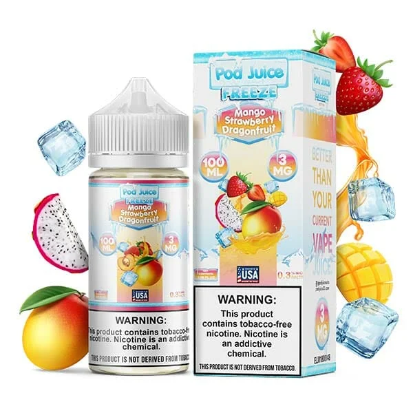 Pod Juice 100mL - Mango Strawberry Dragonfruit FREEZE 3MG