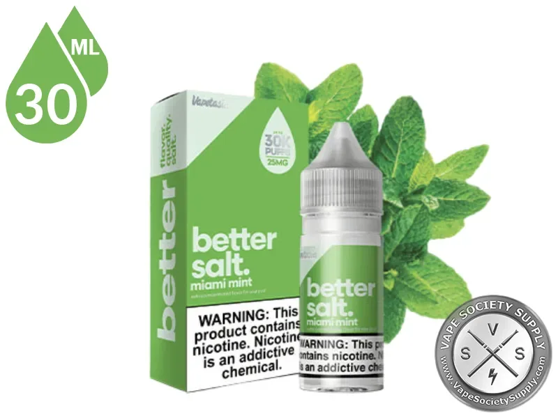 Vapetasia Better Salts 30ml - Miami Mint 50mg