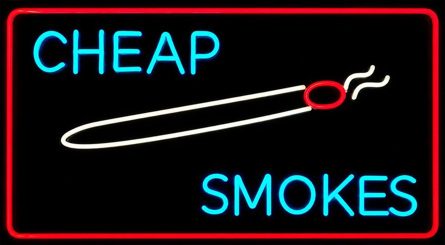 Cheap Smokes LED Sign